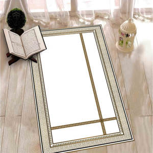 Alfombra de Oración Islámica Marrón de Lana, Diseño Tradicional Ecológico con Patrón de Patchwork, Alfombra Suave de Pelo Medio con Base de Látex para Decoración del Hogar - Product Image 2