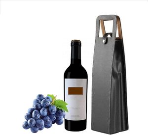 High Selling Wholesale Blank Custom logo Single Pu <b>Leather</b> Wine Bottle Holder - Product Image 1