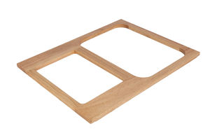 Cadre de corbeille en bois massif de haute qualité UV 450x356x12.7mm accessoires de cuisine de taille personnalisée meubles de cuisine en bois massif - Product Image 2