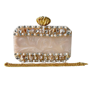 Bolso de mano de resina de estilo de arte popular para mujer, bolso de mano de noche más vendido, patrón de amor para regalos - Product Image 4