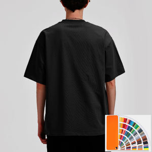 T-shirt unisexe vintage personnalisé avec imprimé graphique de crâne, coton lourd, surdimensionné, noir - T-shirt unisexe avec logo pour homme - Product Image 2