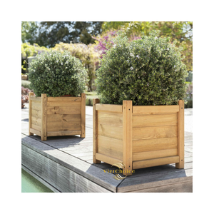 Sustainable <b>Wooden</b> Plant Pot Solid Wood Handmade Planter For Home Office And Garden Use - Product Image 1