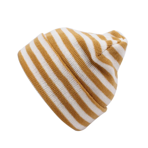 หมวกบีนนี่ถักอะคริลิคลายทางผ้าแจ็คการ์ดแนววินเทจสำหรับผู้ชายและผู้หญิง - Product Image 4