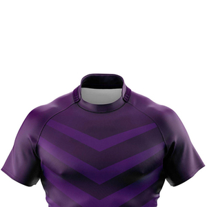 Venta caliente transpirable Rugby Jersey uniforme Color sólido personalizado nombre del equipo y número impreso Rugby Jersey - Product Image 6