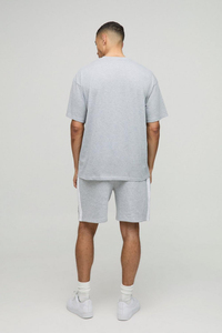 ชุดแทร็คสูทกางเกงขาสั้นและเสื้อยืดสำหรับผู้ชายชุดวอร์มผ้าฝ้าย100% ติดโลโก้ออกแบบได้ตามต้องการ - Product Image 5