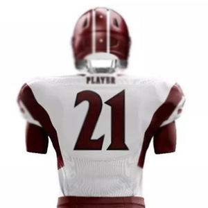 Moda cuello en V impreso fútbol americano Jersey pantalones conjunto fútbol americano Tops hombres fútbol americano Jersey - Product Image 4