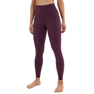 Spandex Nylon Yoga <b>Leggings</b> With Elastic Waist Seamless Training Yoga Pants V-Shaped Scrunch Butt Workout <b>Leggings</b> <b>For</b> <b>Women</b> - Product Image 3