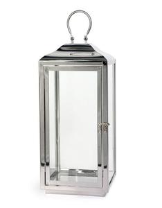 Stainless Steel Metal <b>Lantern</b> Polished <b>Outdoor</b> Iron <b>Candle</b> Holder for Christmas Decor for Home Use - Product Image 1