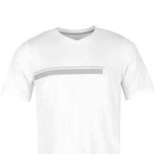 Camisetas Unisex Extra Grandes con Estampado de Logotipo Personalizado, Camisetas de Manga Corta con Cuello en V de Algodón Grueso para Hombre - Product Image 4