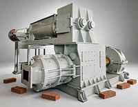 Mesin Pembuat Bata Tanah Liat Kecil dengan Vakum Ekstruder  Mesin Ekstruder Tanah Liat  Mesin Vakum Ekstruder Tanah Liat Pug Mill