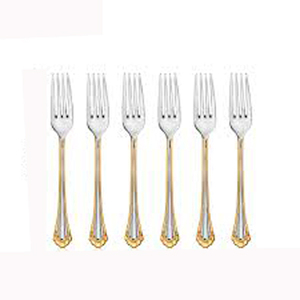 Serveur à salade royal en acier inoxydable plaqué or rond droit avec poignée en forme d'ailes de cravate Serveur à salade argenté Premium Designer - Product Image 6