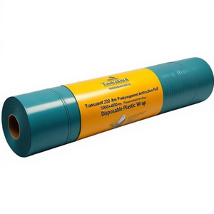 Translucent 200 m Polyethylene Construction <b>Foil</b> 50000x4000mm Disposable Plastic Wrap - Product Image 2