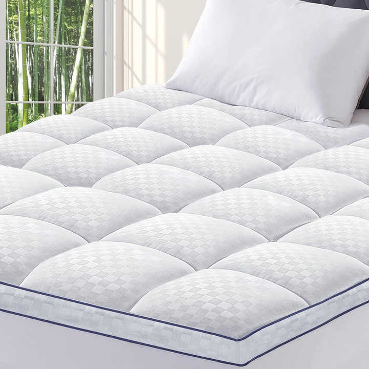 Customized Wholesale Queen Size Microfiber Mattress Cover Quilted Fitted With Deep Pocket Patch Style Mattress protacter
