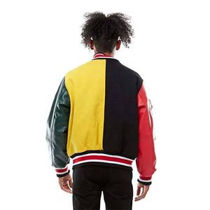 OEM personnalisé de haute qualité chenille broderie laine bombardier vestes de basket-ball collège vestes universitaires hommes col montant à capuche - Product Image 5