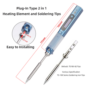 <span class=keywords><strong>Mini</strong></span> fer à souder numérique Portable USB type-c 65W pin64 fer à souder intelligent à température constante avec TS-100 pointes - Product Image 3