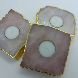 Elegant Modern Home Decor Tea Light Holders Handmade Agate <b>Candle</b> Jars for <b>Wedding</b> Valentine's Day Parties for Bulk Events - Product Image 3