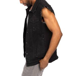 Chaleco vaquero portátil cómodo de alta calidad para hombre, última moda informal, relleno de algodón transpirable de talla grande para otoño - Product Image 2