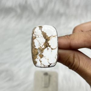 Anillo de caballo salvaje de plata esterlina 925 sólida Piedra preciosa de horas salvajes naturales con diseño ovalado grande para boda o piedra natal - Product Image 3