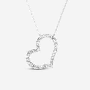 จี้ทอง 14K ประดับเพชรโมอิสซาไนต์ทรงกลมรูปหัวใจ ดีไซน์ทันสมัย - Product Image 3