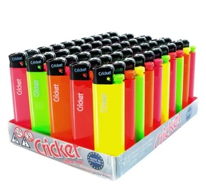 Plastic Cricket <b>Lighter</b> Silver Disposable/Refillable Mini & Maxi Gas Ignition Rechargeable <b>Windproof</b> Europe Design Travel - Product Image 4