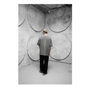 T-shirts pour hommes, surdimensionnés, imprimés, en tricot, 100% coton, respirants, à séchage rapide, écologiques, streetwear, fitness, longueur longue, personnalisés - Product Image 2