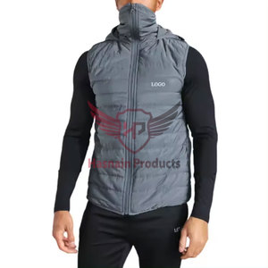 Gilets pour hommes matelassés de qualité supérieure-Veste de gilet pour hommes chaude à bulles-LOGO personnalisé Vestes de gilet chauffant sans manches pour hommes - Product Image 1