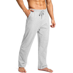Pantalon de survêtement de yoga en coton pour hommes, pantalon de détente athlétique avec poches, bas ouvert, pantalon en jersey décontracté pour hommes, pantalon de yoga - Product Image 5
