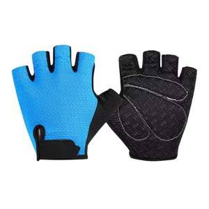 OEM ODM negro medio dedo forro suave cómodo acolchado transpirable ergonómico ligero al aire libre guantes de bicicleta - Product Image 4