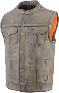 Gilet de Moto en Cuir Véritable avec Logo Personnalisé pour Homme, Produits Lacostés - Product Image 5