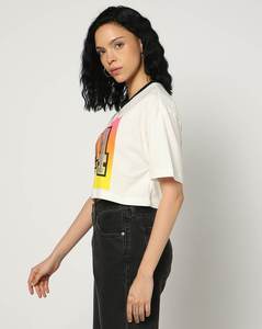 T-shirt ample d'été pour femme de haute qualité, 100 % coton respirant, manches courtes, col rond, tendance, vente en gros - Product Image 3