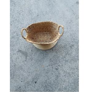 Jacinthe d'eau naturelle durable 54 oz Panier ovale multifonctionnel en arête de poisson pour boissons/aliments/fruits Boîtes de rangement et bacs - Product Image 3