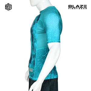 OEM mma rash guard pour gym combat compression chemise à manches courtes bjj hommes rashguard - Product Image 3