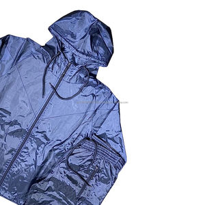 2025 Streetwear d'hiver avec logo personnalisé Veste pull coupe-vent solide pour hommes Ensemble de survêtement 100% polyester Couleur personnalisée - Product Image 4