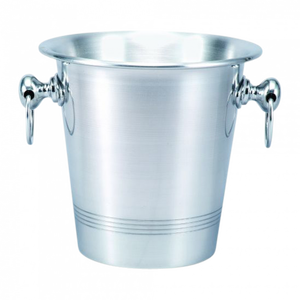 Enfriador de vino utilizado para fiestas de bar y hoteles Diseño clásico Cubo de champán de aluminio redondo grande/Cubo de hielo con asas laterales - Product Image 3