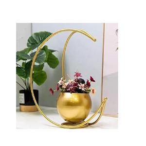 Jarrón de mesa de Metal con estilo contemporáneo, pieza decorativa de pared de suelo versátil moderna para el hogar o la oficina - Product Image 3