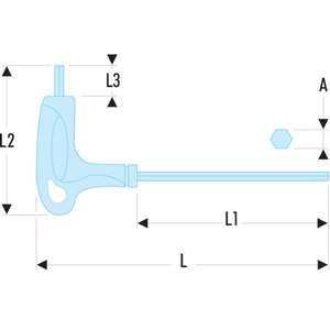 ประแจหกเหลี่ยมแบบเมตริก Facom 'P' พร้อมปลายบอล - Product Image 2