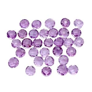 Forma de cuadros redondos 100% amatista natural púrpura Grado Superior mejor calidad piedras preciosas sueltas preciosas a granel Fabricación de joyas piedra OEM - Product Image 2