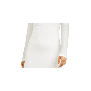 Abito da sera da donna Speechless sopra il ginocchio, glitterato, a maniche lunghe, con scollo gioiello, confortevole, aderente, con vita naturale, bianco, taglia 13 - Product Image 3