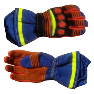Gant de pompier haute visibilité étanche résistant aux coupures ignifuge pompier cuir sécurité coton structurel gants de pompier - Product Image 1