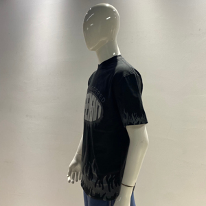 Designer personnalisé en gros T-Shirt de haute qualité sérigraphie complète 100% coton imprimé graphique à épaules tombantes pas cher - Product Image 4