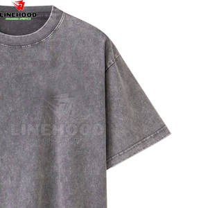 T-shirts délavés à l'acide de mode d'été en gros pour hommes couleur personnalisée 100% coton fabriqué au Pakistan - Product Image 3