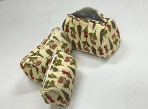 Handmade Vintage Customizable Cotton for Case <b>Set</b> Floral Block Print Quilted Eco-Friendly Waterproof Makeup Storage Zipper - Product Image 4