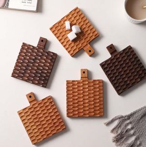 Formes personnalisées ou design incroyable sous-verres ensemble planche de tennis en bois café sous-verres napperons en ligne haute vente accessoire de cuisine - Product Image 1