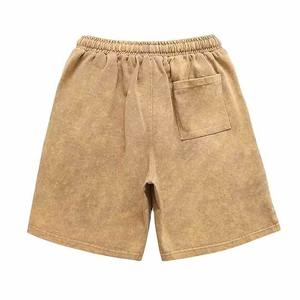 Alta calidad lavado con ácido Sun Fade Vintage personalizado desgastado Logo Dtg estampado Rhinestone Oversize hombres ácido lavado pantalones cortos al aire libre - Product Image 3