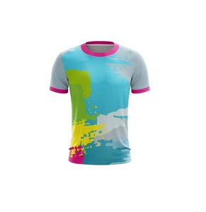 Jersey deportivo de manga corta para hombre, Jersey de cuello redondo de alta calidad con diseño de logotipo personalizado, precio al por mayor - Product Image 1