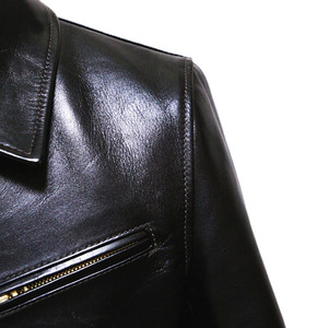 Chaqueta de cuero ecuestre de manga larga con bolsillos y cremallera, chaqueta de cuero de vaca de buena calidad, de la caballeros SKT COMPANY - Product Image 6