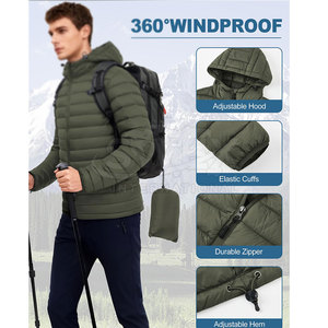 Unique Design Washable <b>Men</b> Bubble Puffer <b>Jacket</b> <b>Waterproof</b> Breathable <b>Men</b> <b>Packable</b> Bubble Winter <b>Jacket</b> For Sale - Product Image 3