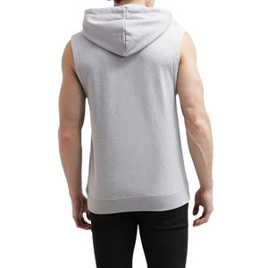 Hoodies sans manches à fermeture éclair de qualité supérieure, basiques, streetwear, sur mesure, 100% coton, respirants, séchage rapide - Product Image 4