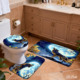 Custom Printed <b>Mat</b> <b>Bathroom</b> Rug <b>Set</b> for <b>Bathroom</b> Non-Slip Shower Curtain Bath <b>Mat</b> - Product Image 2