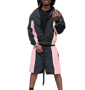 Ensemble de survêtement en nylon pour homme 2026 avec logo personnalisé, coupe-vent deux pièces (veste et pantalon) en polyester pour la saison automne - Product Image 1